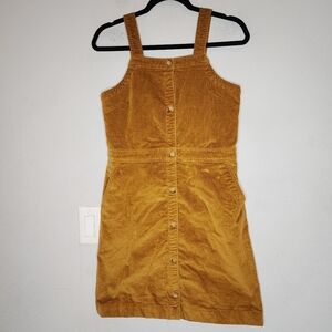 Crewcuts Mustard Brown Corduroy Sleeveless Dress Size 16 Kids J. Crew